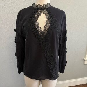 Red Carter Long Sleeve Lace Detail Size Small